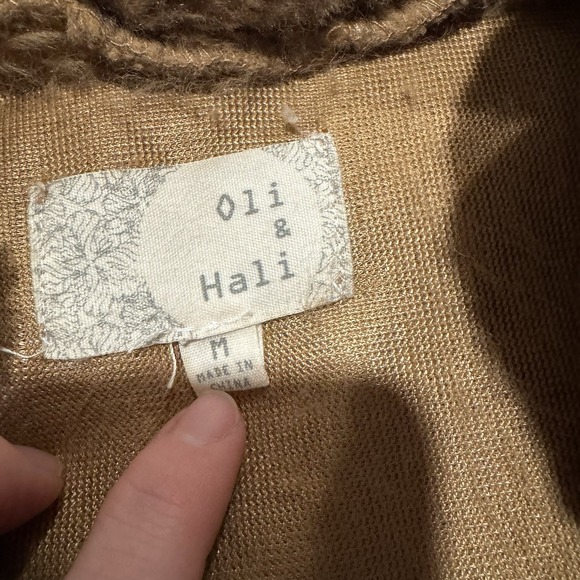 Oli And Hali Fuzzy Sherpa Pullover Animal Print Faux Fur 1/4 Zip Medium‎ - Picture 4 of 7